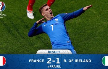 คลิปไฮไลท์ยูโร 2016 ฝรั่งเศส 2-1 ไอร์แลนด์ France 2-1 Ireland