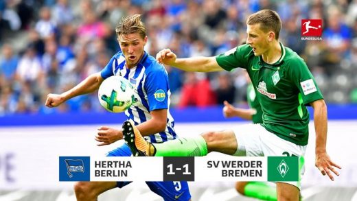 คลิปไฮไลท์บุนเดสลีกา แฮร์ธ่า เบอร์ลิน 1-1 แวร์เดอร์ เบรเมน Hertha Berlin 1-1 Werder Bremen