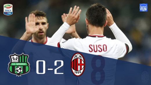 คลิปไฮไลท์กัลโช เซเรีย อา ซาสซูโอโล่ 0-2 เอซี มิลาน Sassuolo 0-2 AC Milan