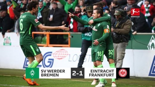 คลิปไฮไลท์บุนเดสลีกา เบรเมน 2-1 แฟรงเฟิร์ต Bremen 2-1 Frankfurt